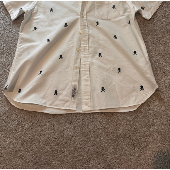 Ralph Lauren White Shirt with Black Skull Pattern - Picture 5 of 14